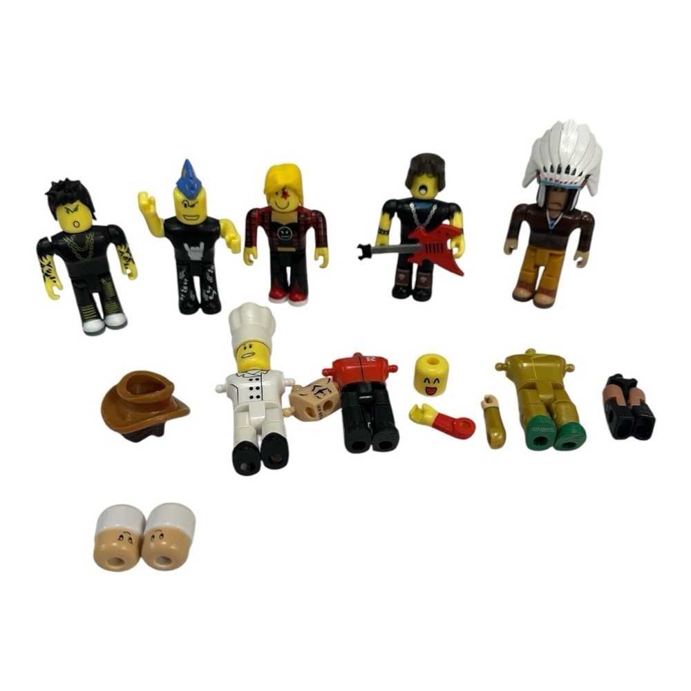 Roblox Figures Lot Punk Rockers And Indigenous Figure Set Of 7 Jazwares